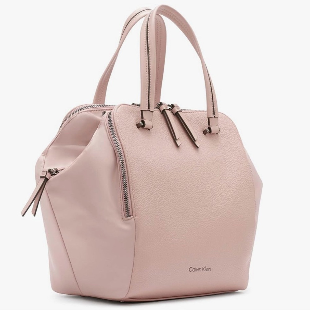 Calvin Klein Marble Triple Compartment Organizational Tote, Rosewood